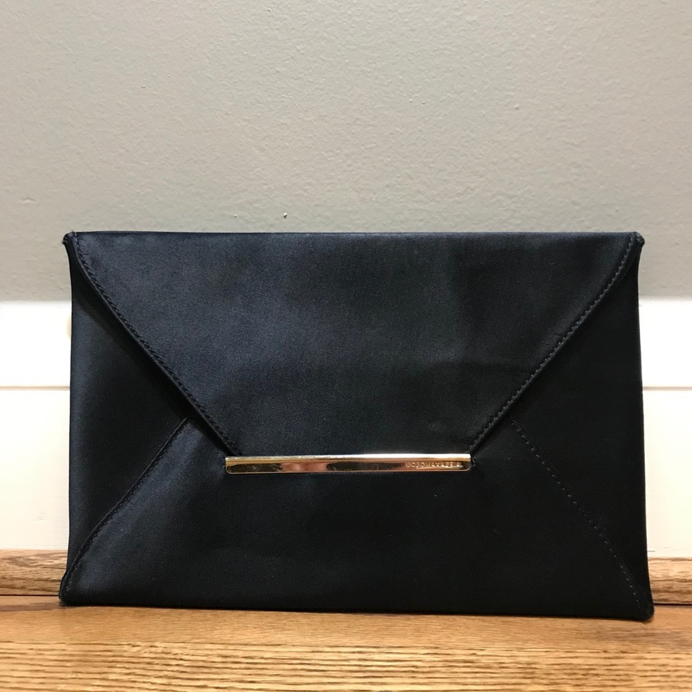 BCBGMaxAzria Black Envelope Clutch